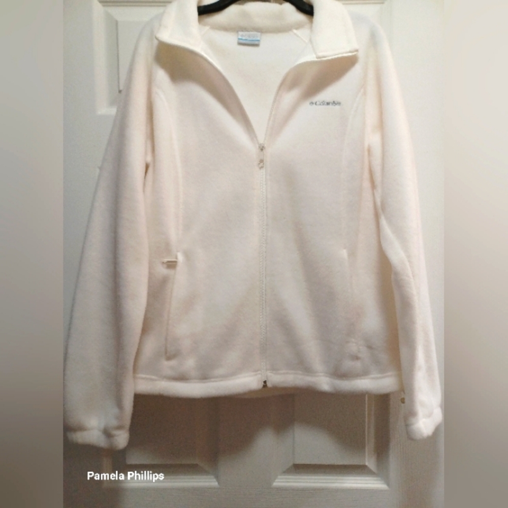 Columbia White Fleece Jacket